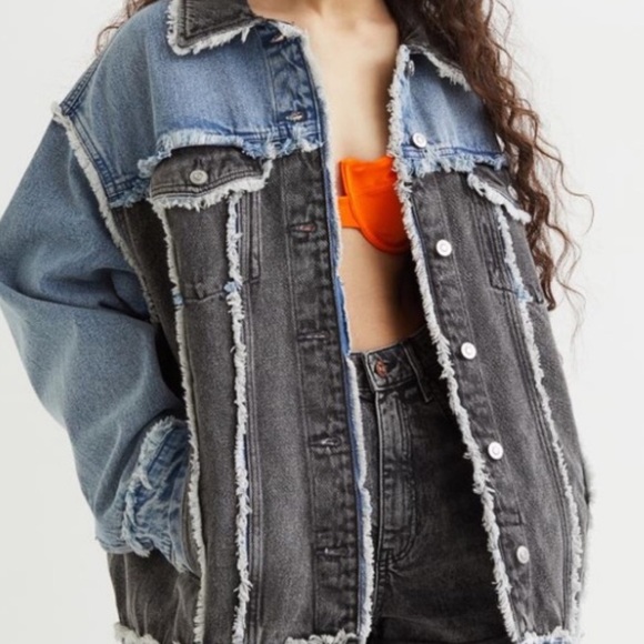 Blue/Black Denim Jacket - Picture 3 of 5